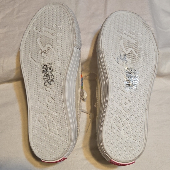 Blowfish Cream and Silver Sneakers with Woven Texture - Picture 4 of 4